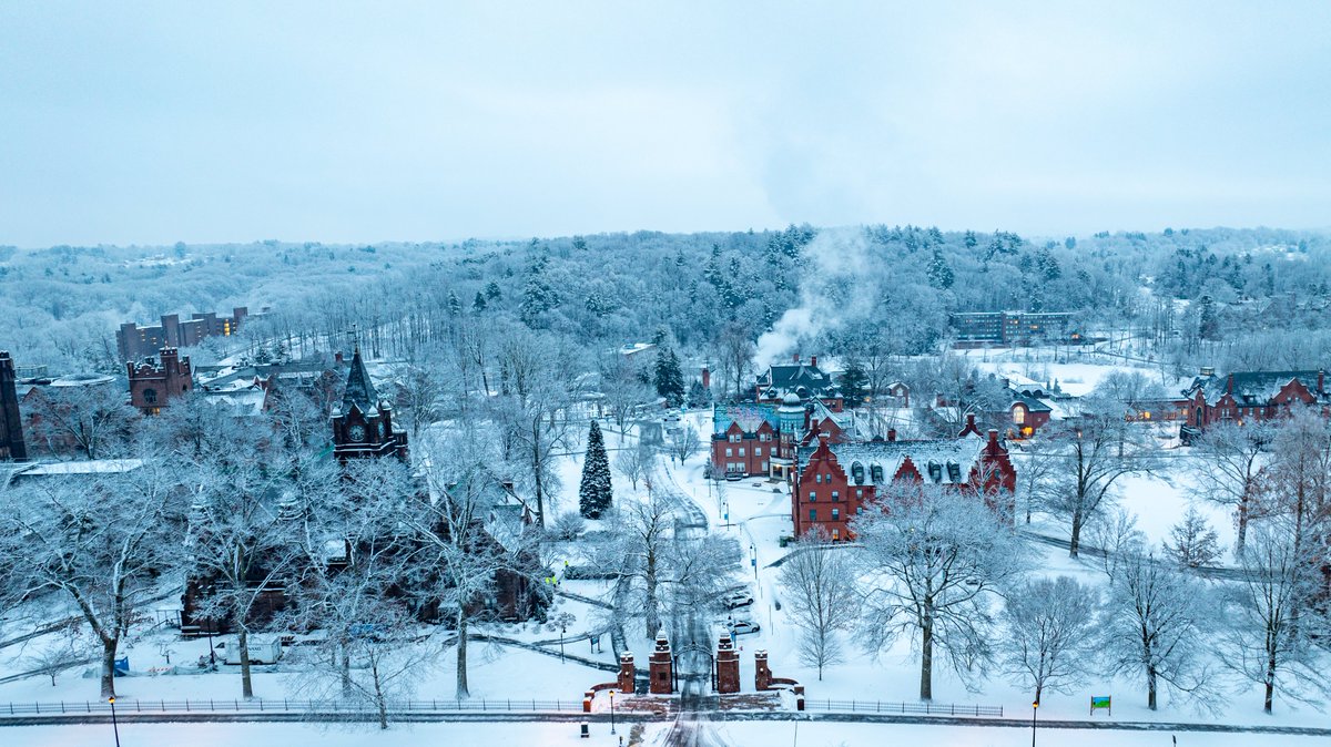 At dawn after the #snowstorm #SouthHadley #mountholyokecollege #droneservices #easthamptonma #northamptonma #noho #drone #drones #dronephotography #dronevideo #womenwhodrone #westernma #westernmass #westernmassachusetts #newengland #dronepilot @DHTheWeatherNut