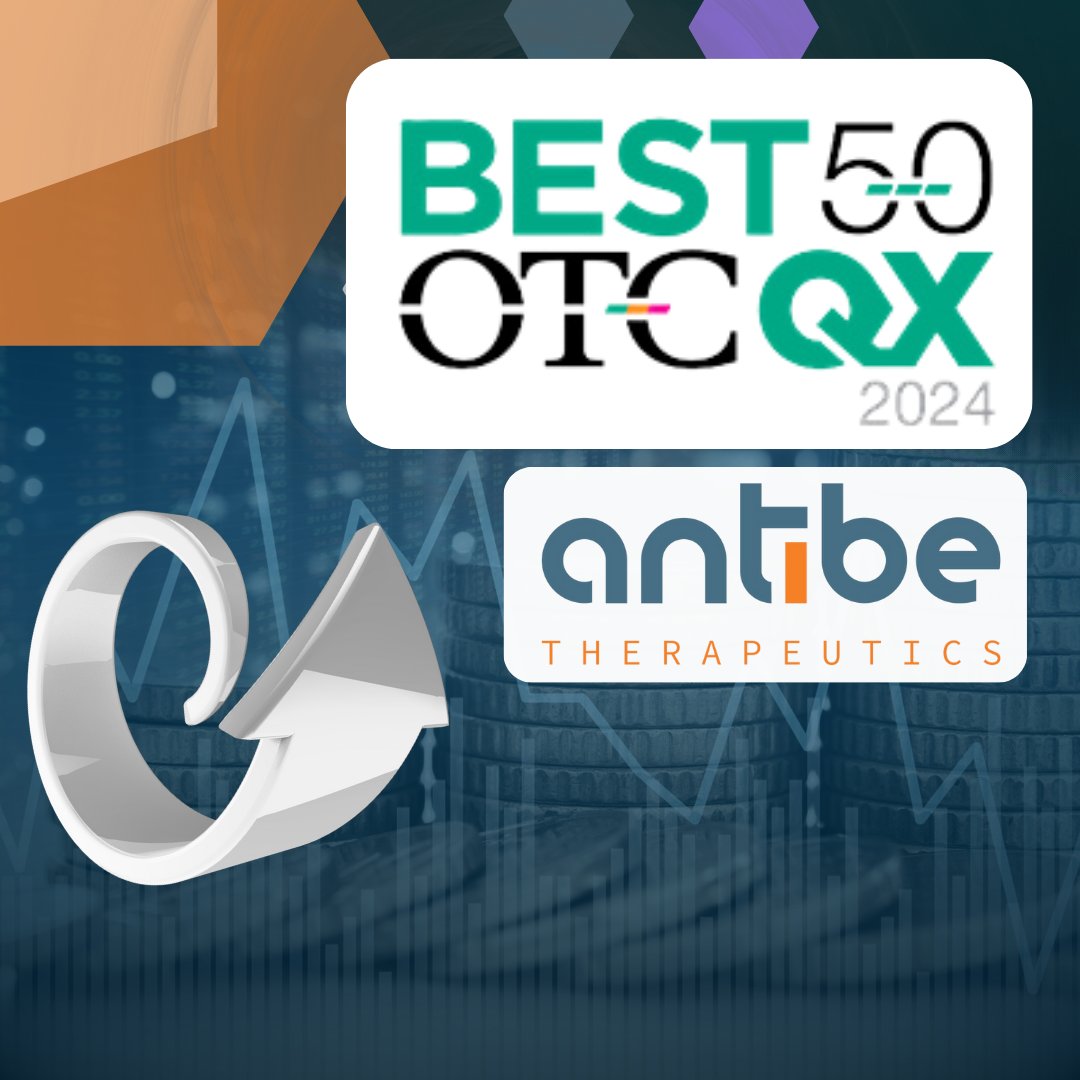 We're excited to announce that Antibe has been named to the 2024 #OTCQXBest50, a ranking of the top performing companies traded on the OTCQX Best Market. Selected from more than 575 companies, Antibe is the only biotech to achieve this designation.

#OTC #OTCQX