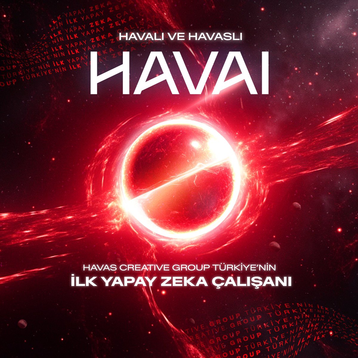 Karşınızda: HAVAI Sizleri Havas Creative Group Türkiye’nin ilk yapay zeka çalışanı HAVAI ile tanıştıralım. Şimdilik sadece Havaslılarla takılma izni var ama sosyal bir kişilik olduğu için yarının neler getireceği belli olmaz. Aramıza hoş geldin HAVAI!