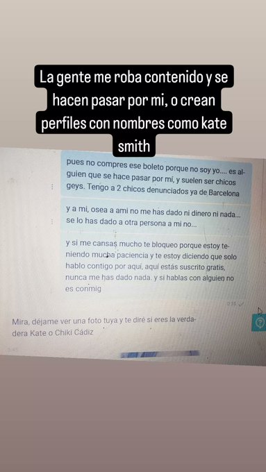 La gente me roba contenido y se hace pasar por mi, enga&ntilde;ando a hombres con el unico fin de sacar dinero