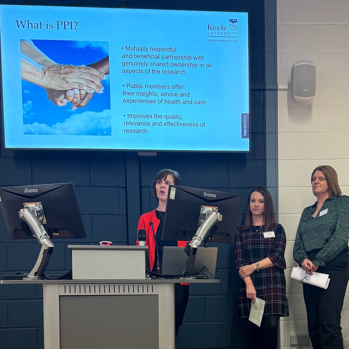 Brilliant & important session by Jane Southam, Adele Higginbottom & Laura Campbell (@Lau_Campbell) – Impact Accelerator Unit (@KeeleIAU) @KeeleUniversity: 👥Keynote: How can we optimize #PPIE in mental health research?