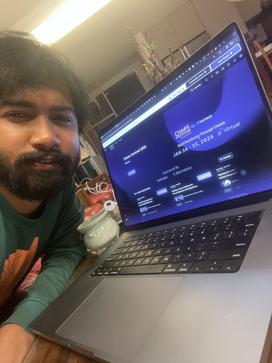 prithvi137's tweet photo. Been months of preparation. I guess we started around August 2023 and here we are driving the chaos engineering event of the year! ❤️
Starting in less than a couple of hours

Oh I need a vacation after this! 🌴
Just in case you wanna register last moment: https://t.co/shRS5lsYuP https://t.co/ImrKkZp6z9