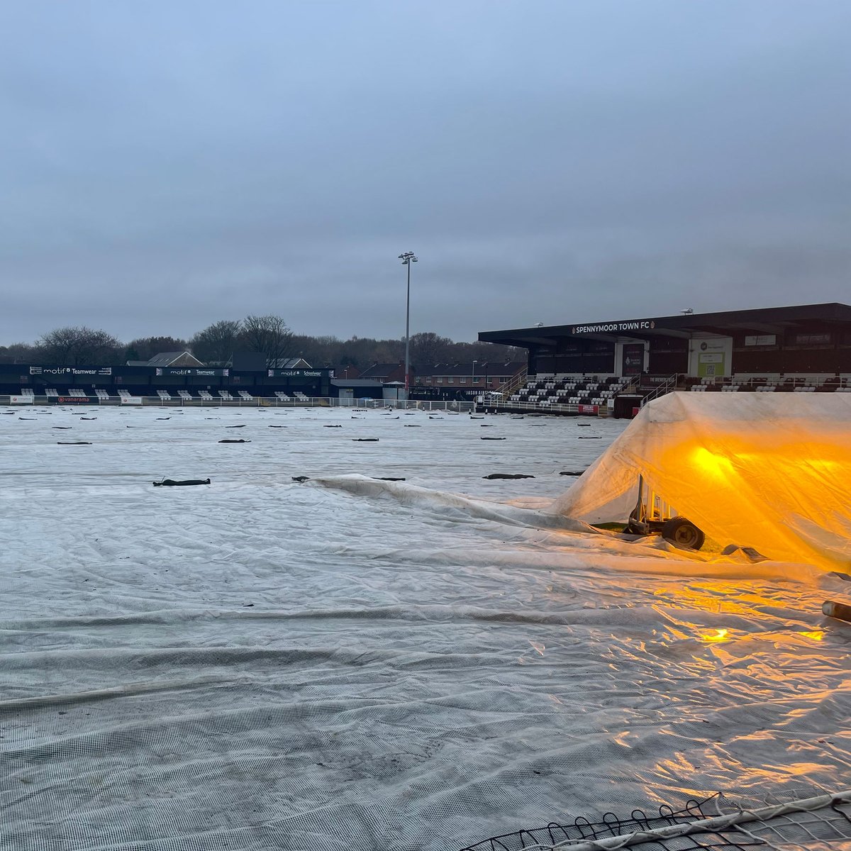 The Club is making available for sale 8 @matchsaver pitch covers which can protect a playing surface of up to 107m by 67m against: ❄️ Snow 🥶 Frost 🌧️ Rain We’re looking for £6,000 or nearest offer. Contact our Head Groundsman Mark Sleightholme now on 07990 974 088. #Moors