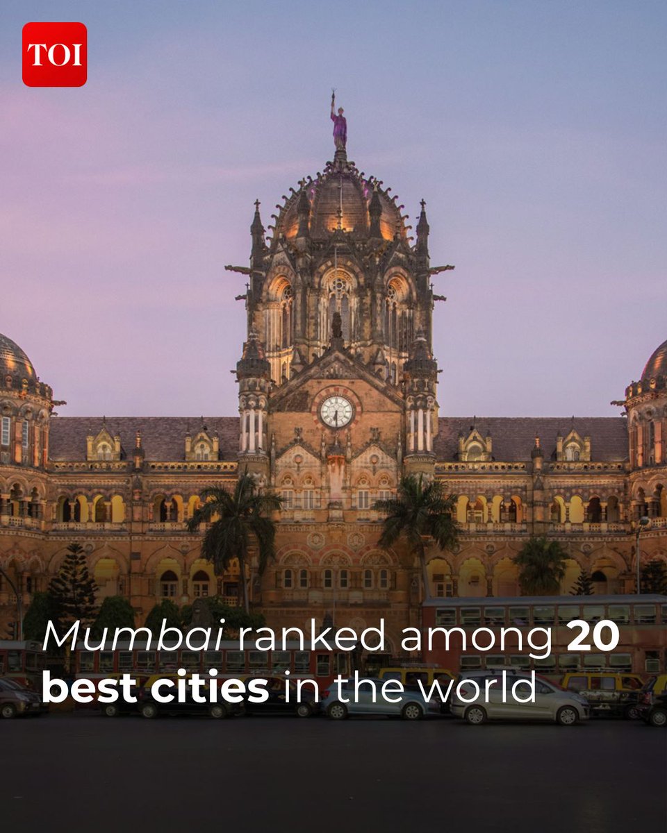 #Mumbai, the only Indian city in top 20, is ranked at 12th. See full list

Read: toi.in/GAEwPa/a24gk