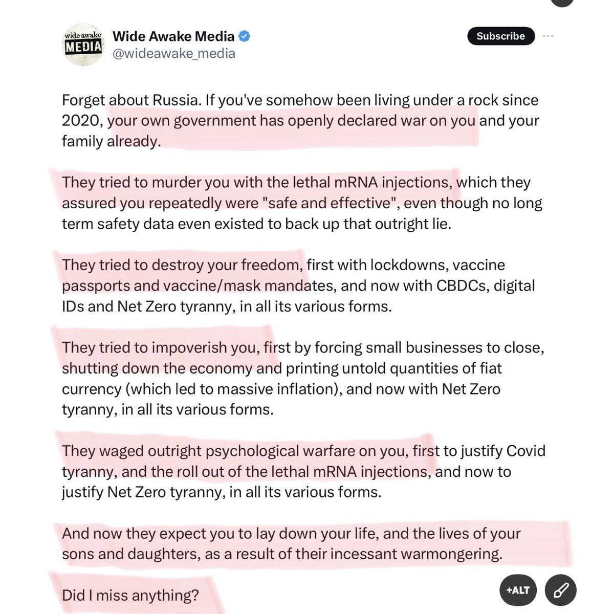 SandraWeeden's tweet image. I actually can’t think of one thing that HAS been missed, and reading this list is so absolutely horrifying, because it is impossible to disagree with any aspect of it!