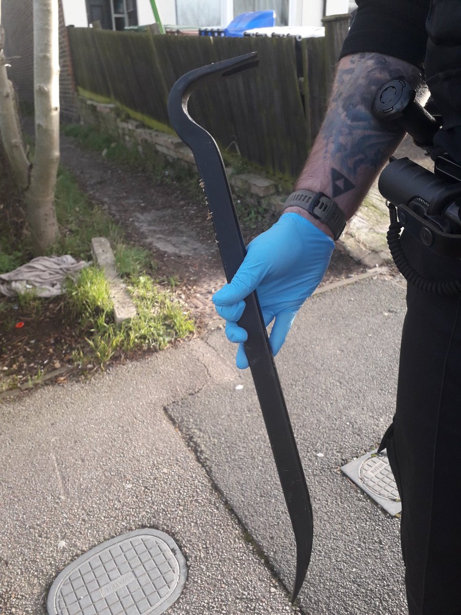 Out patroo around the ward, found a crowbar hidden within the bushes