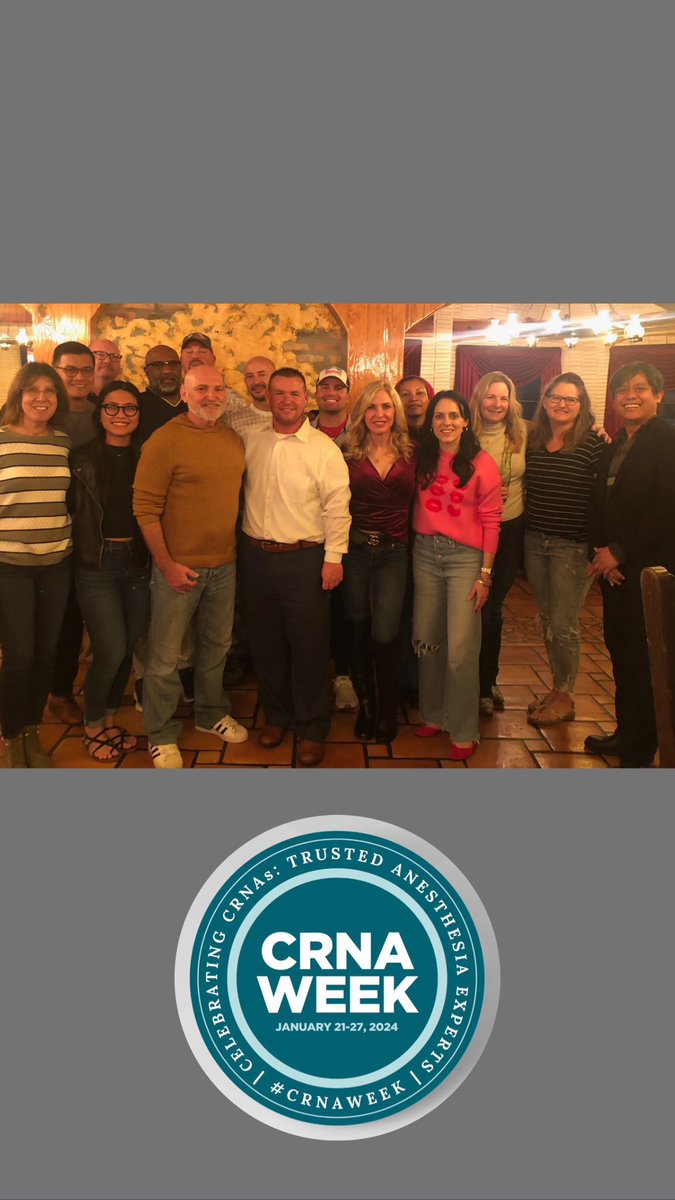AmbeHigh's tweet photo. Just a few of our amazing CRNAs last night at El Tiempo @utmbhealth @UTMBAnesthesia Working together to work wonders!! Happy CRNA week! https://t.co/FHd0zGQgs7