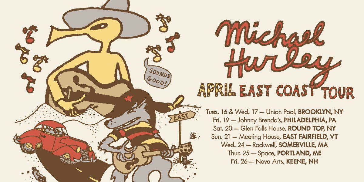 Here are the dates for the Michael Hurley spring tour. Please retweet and spread the word as far as it can go. Ticket sales for these shows should go live this week.