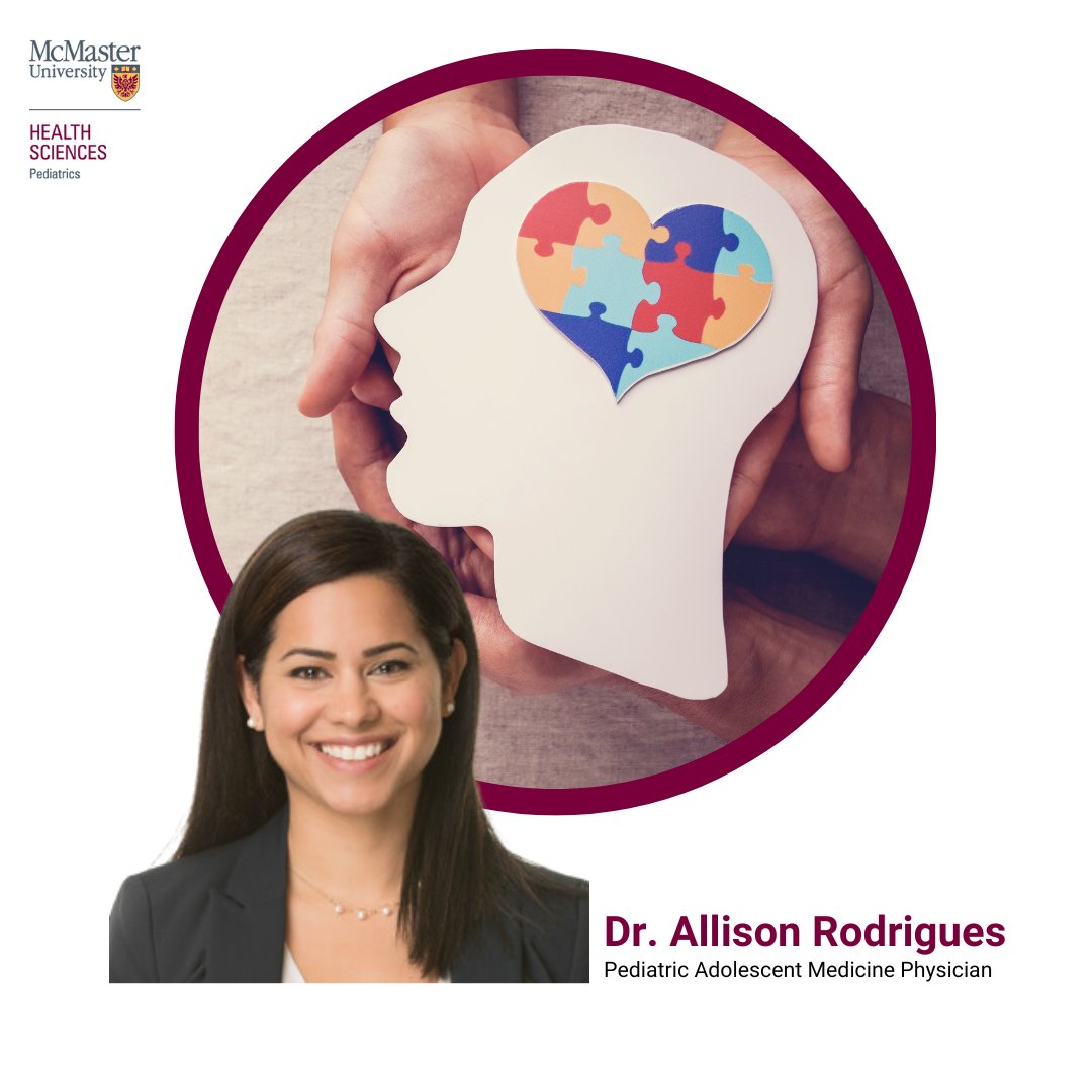 MacUPediatrics's tweet photo. "There are different types of eating disorders, and some may not be related to body image concerns,β says @MacUPediatrics Adolescent Medicine physician Dr. Allison Rodrigues.
#ThriveWeek #EatingDisorders #AdolescentMedicine https://t.co/dQBUAFiLey