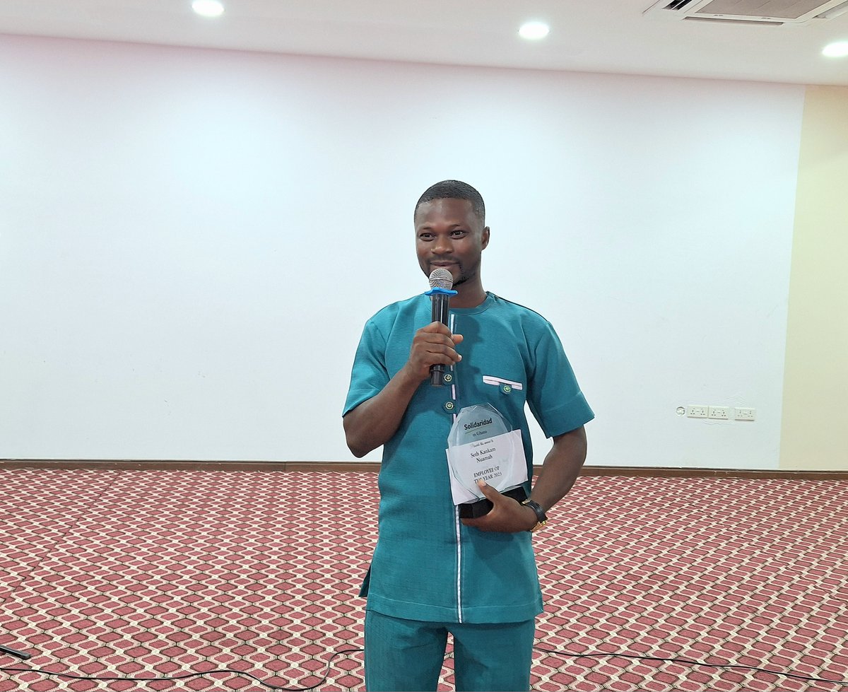 Solidaridad_wa's tweet photo. Join us in celebrating @SethKANKAM6, Programme Manager for the RECLAIM Sustainability! programme, for emerging as the Employee of the Year 2023 (Ghana). He was awarded for his commitment &amp; contribution to fundraising and successful programme implementation. 
Congratulations Seth! https://t.co/XjaOcELWm6