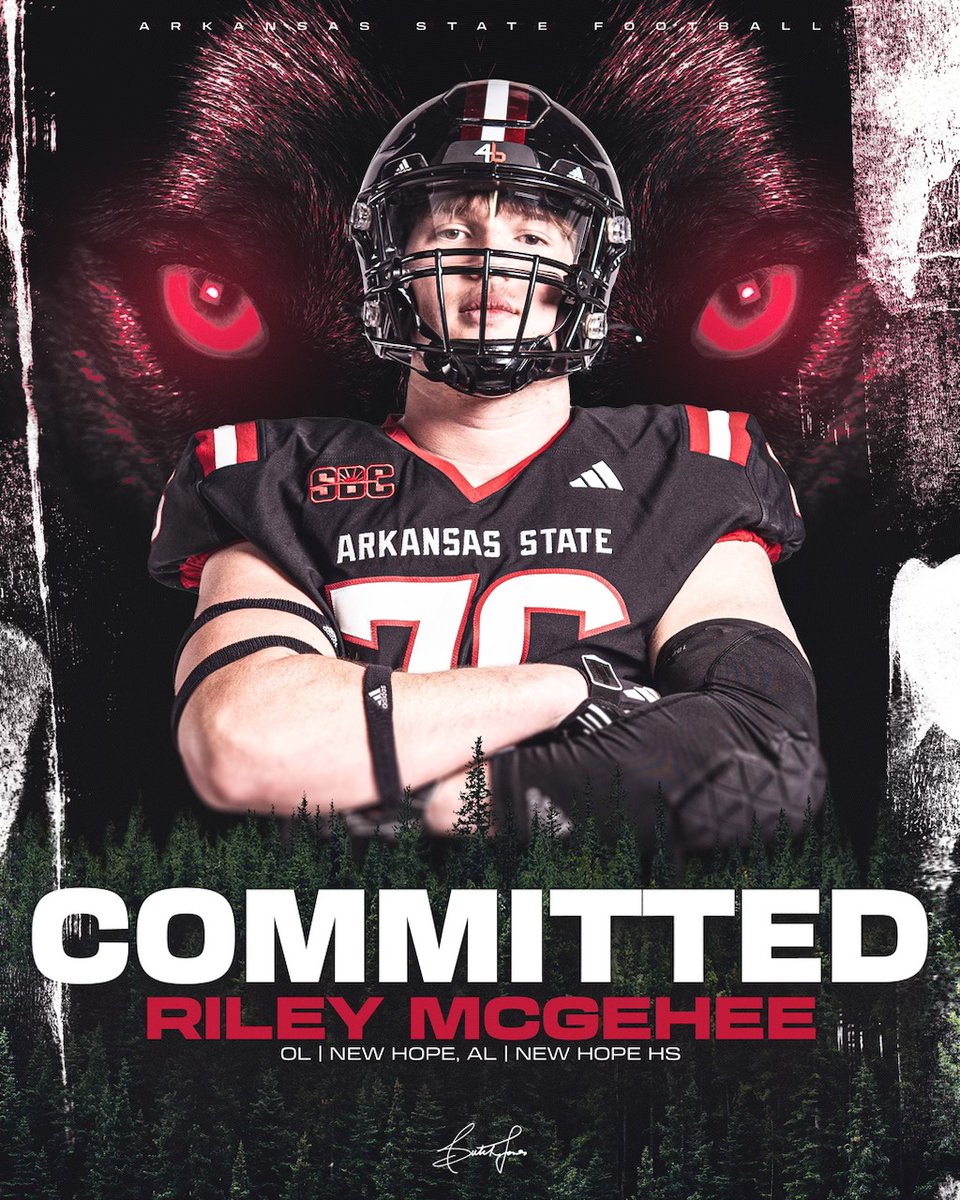 Riley Mcgehee (@riley_mcgehee) on Twitter photo I'm 1000% committed. I want to thank my family and all the coaches that were able to help get to where I am today. GO WOLVES. #AGTG <a href="/247Sports/">247Sports</a> <a href="/AL4afootball/">Alabama 4A Football</a> <a href="/DownSouthFb1/">Down South</a> <a href="/Rivals/">Rivals</a> <a href="/On3Recruits/">On3 Recruits</a> <a href="/RocketCityPreps/">Rocket City Preps</a> <a href="/CoachAKwon/">Andy Kwon</a> <a href="/CoachTDJohnson/">Tyler Johnson</a> <a href="/CoachButchJones/">Butch Jones</a> <a href="/AStateFB/">Arkansas State Football</a> <a href="/NHHS_FB/">New Hope Football</a> I'm 1000% committed. I want to thank my family and all the coaches that were able to help get to where I am today. GO WOLVES. #AGTG <a href="/247Sports/">247Sports</a> <a href="/AL4afootball/">Alabama 4A Football</a> <a href="/DownSouthFb1/">Down South</a> <a href="/Rivals/">Rivals</a> <a href="/On3Recruits/">On3 Recruits</a> <a href="/RocketCityPreps/">Rocket City Preps</a> <a href="/CoachAKwon/">Andy Kwon</a> <a href="/CoachTDJohnson/">Tyler Johnson</a> <a href="/CoachButchJones/">Butch Jones</a> <a href="/AStateFB/">Arkansas State Football</a> <a href="/NHHS_FB/">New Hope Football</a>
