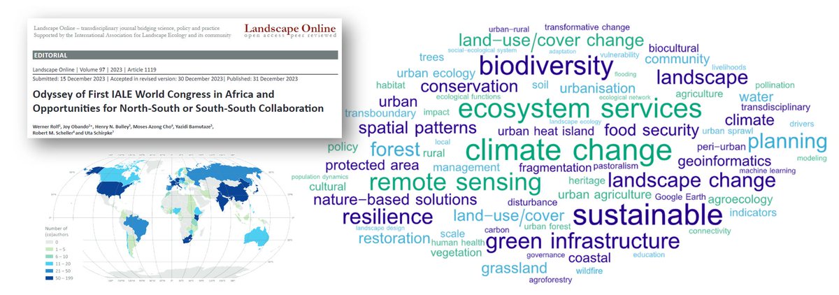 LandscapeOnline (@issn18651542) on Twitter photo Thrilled to share our Editorial closing our 2023 issue, with emphasis on #IALE2023 World Congress in #Nairobi, #Kenya written jointly by our Co-Editors in Chief with esteemed colleagues from <a href="/AfricaIALE/">Africa IALE</a> and #IALE: doi.org/10.3097/LO.202… Thrilled to share our Editorial closing our 2023 issue, with emphasis on #IALE2023 World Congress in #Nairobi, #Kenya written jointly by our Co-Editors in Chief with esteemed colleagues from <a href="/AfricaIALE/">Africa IALE</a> and #IALE: doi.org/10.3097/LO.202…