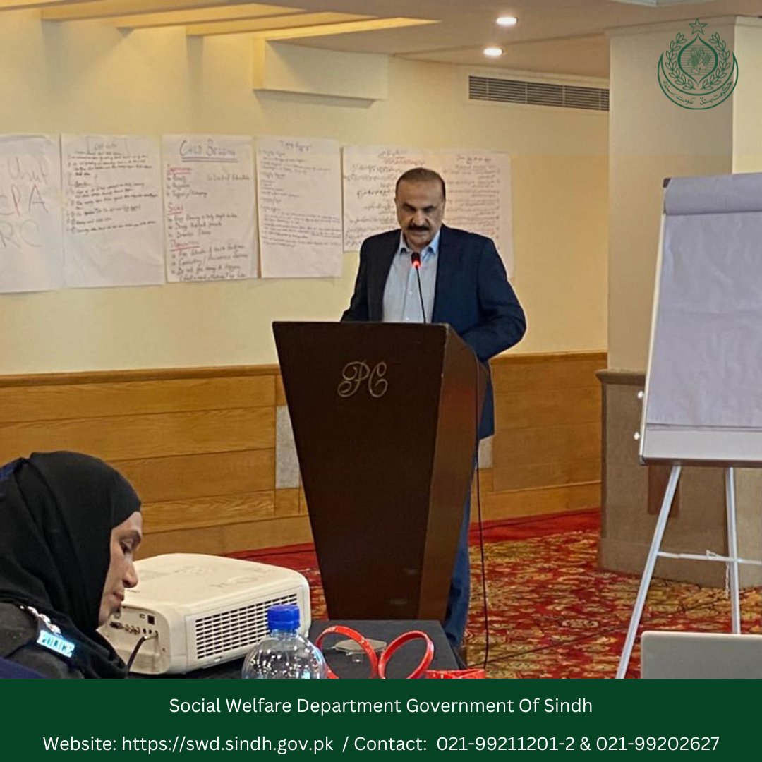Swdsindh's tweet photo. The 2-day training workshop on Child Protection Case Management and Referral System in Sindh (CPCMRS) brought police officers together at PC Hotel Karachi  Secretary SWD and Chief Field Officer UNICEF participated in the closing ceremony,

@UNICEF_Pakistan @SindhPoliceDMC https://t.co/1iWxI65ncH
