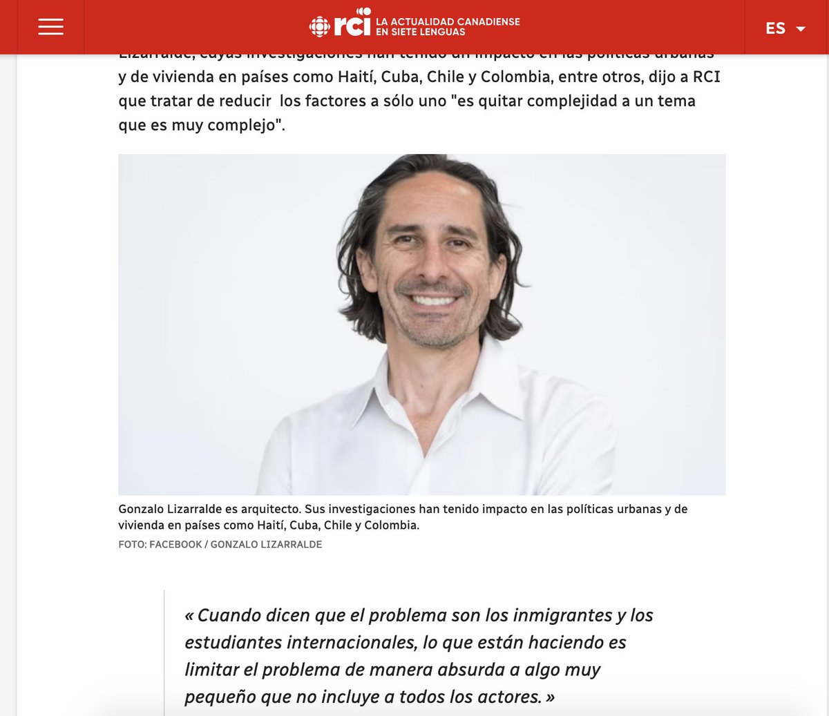Gonzalo Lizarralde (@invisibl_houses) on Twitter photo Mon petit grain de sel sur <a href="/RadioCanadaInfo/">Radio-Canada Info</a> propos du débat sur la crise de logements, l'immigration et les étudiants étrangers au Canada. Conduire la discussion sur la crise de logements à un débat sur l'immigration et les étudiants internationaux est absurde. Mon petit grain de sel sur <a href="/RadioCanadaInfo/">Radio-Canada Info</a> propos du débat sur la crise de logements, l'immigration et les étudiants étrangers au Canada. Conduire la discussion sur la crise de logements à un débat sur l'immigration et les étudiants internationaux est absurde.