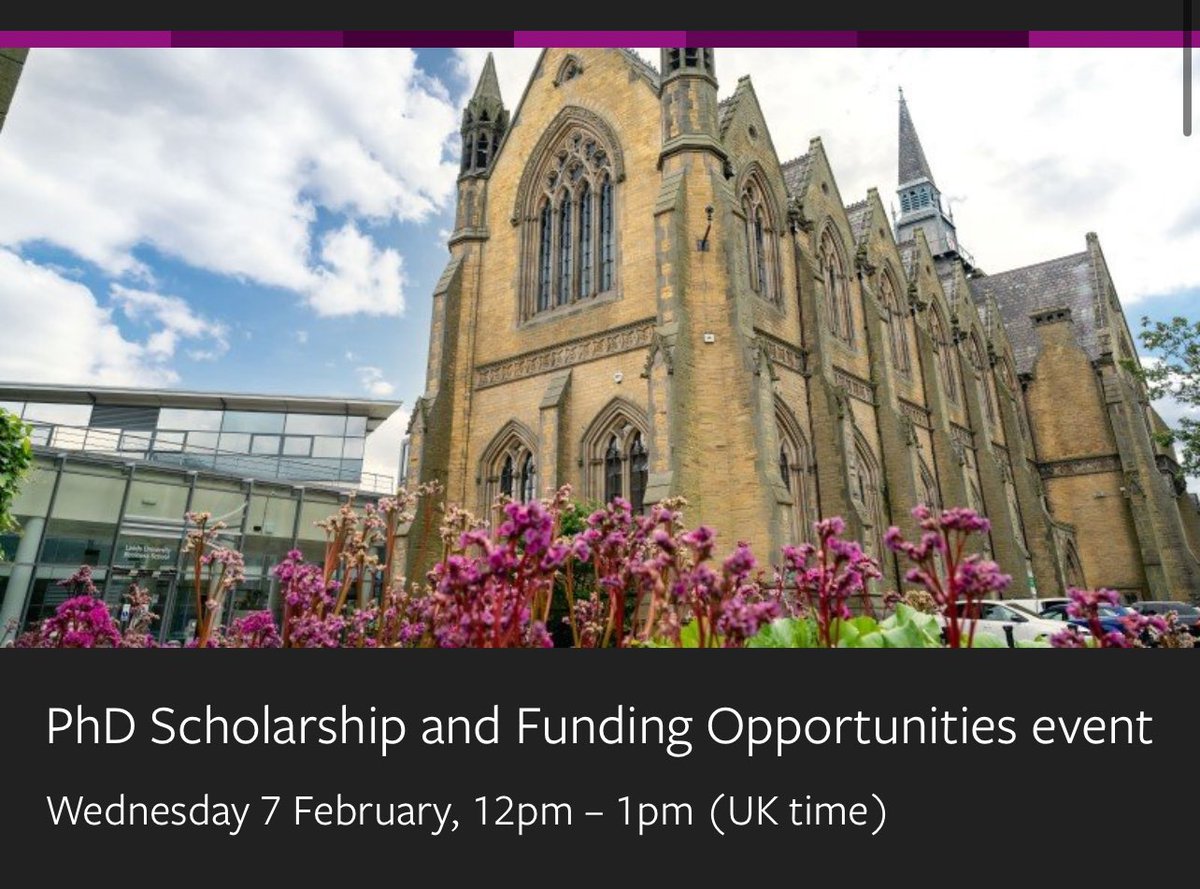 Are you looking for PhD funding? Book now to join our live online event on Wednesday 7 February, 12pm – 1pm (UK time) to discover the range of funding opportunities available at Leeds University Business School: bit.ly/48lUbUw #LUBSPhDFunding