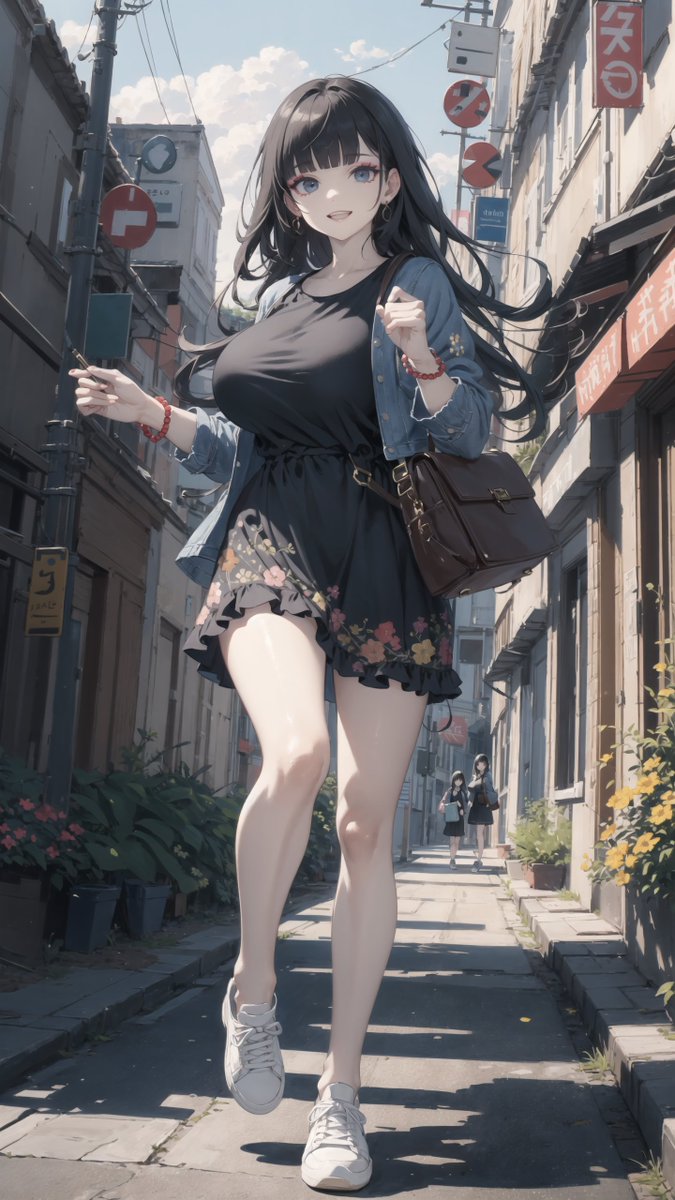 ai_painter_alc's tweet photo. またまたデニム＆ボヘミアンファッションの少女
#AIイラスト #AIART #aiwaifus
#PPPAnime https://t.co/Z55YBF8EBr
