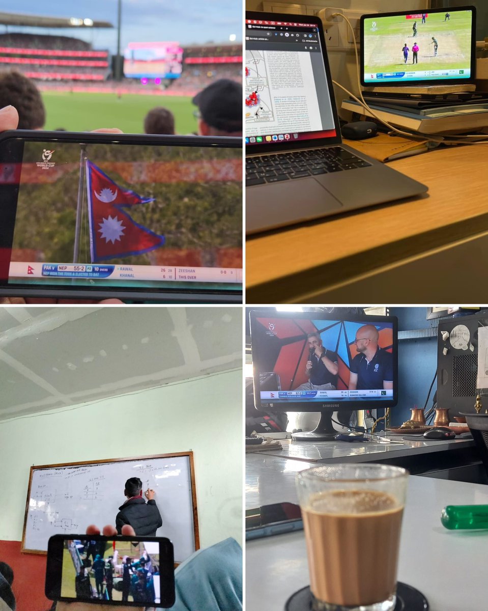 🇳🇵fans tune in from around the 🌏!

Share with us where you're watching #PAKvNEP 📸

Watch #U19WorldCup LIVE 👉 bit.ly/42eVtP8