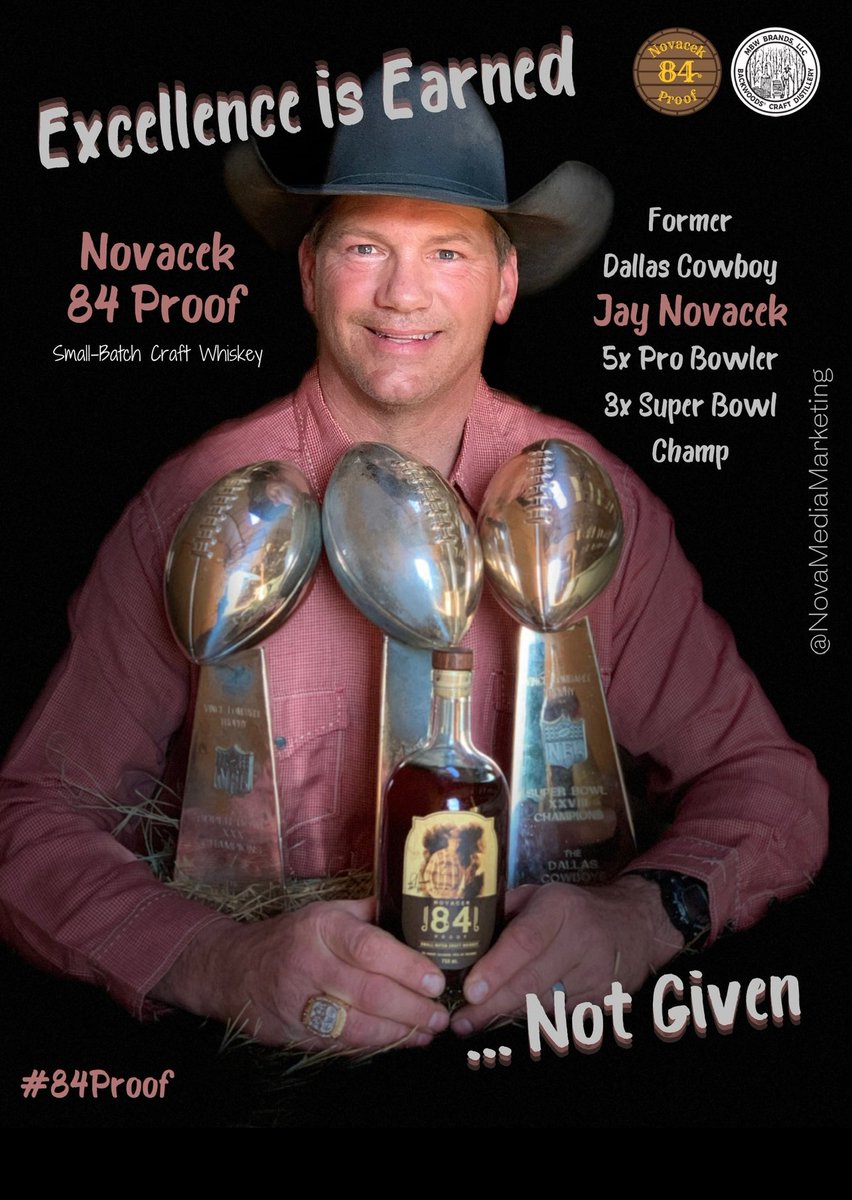 Looking forward to seeing our friends at #twistedsnifter this Saturday 1/27. I will be signing bottles of #Novacek84Proof from 5-7 pm. 

Twisted Snifter
111 N Main St, Weatherford, TX
76086

#cowboysnation