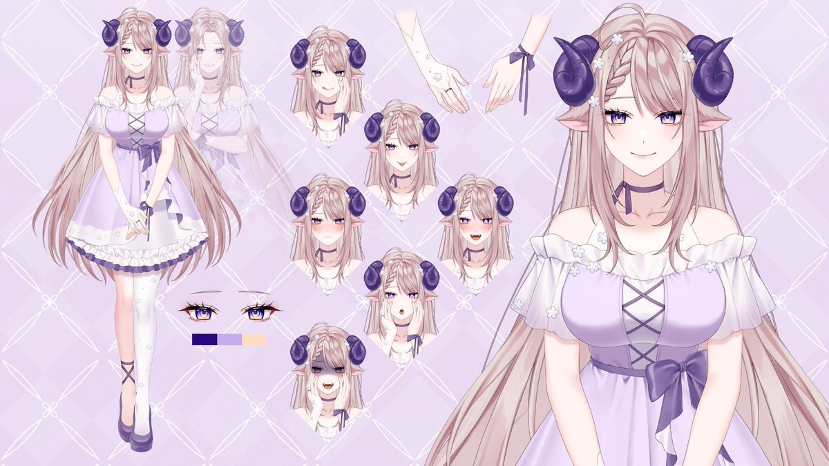 ArineVtuber's tweet photo. คาร์ชีทค่ะ 🫶🏻💜

Design @.usa_kazuma 
Character sheet @.MonMontaroo 

#ArineUwU https://t.co/WbUHE3oNN4