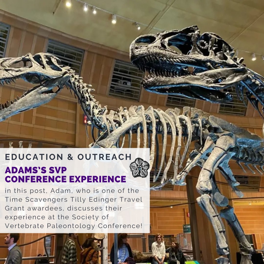 In this #education &amp; #outreach post, Adam discusses their very first experience at the Society of Vertebrate Paleontology conference! Read more about Adam's experience on the site at ow.ly/qseq50Qr44W