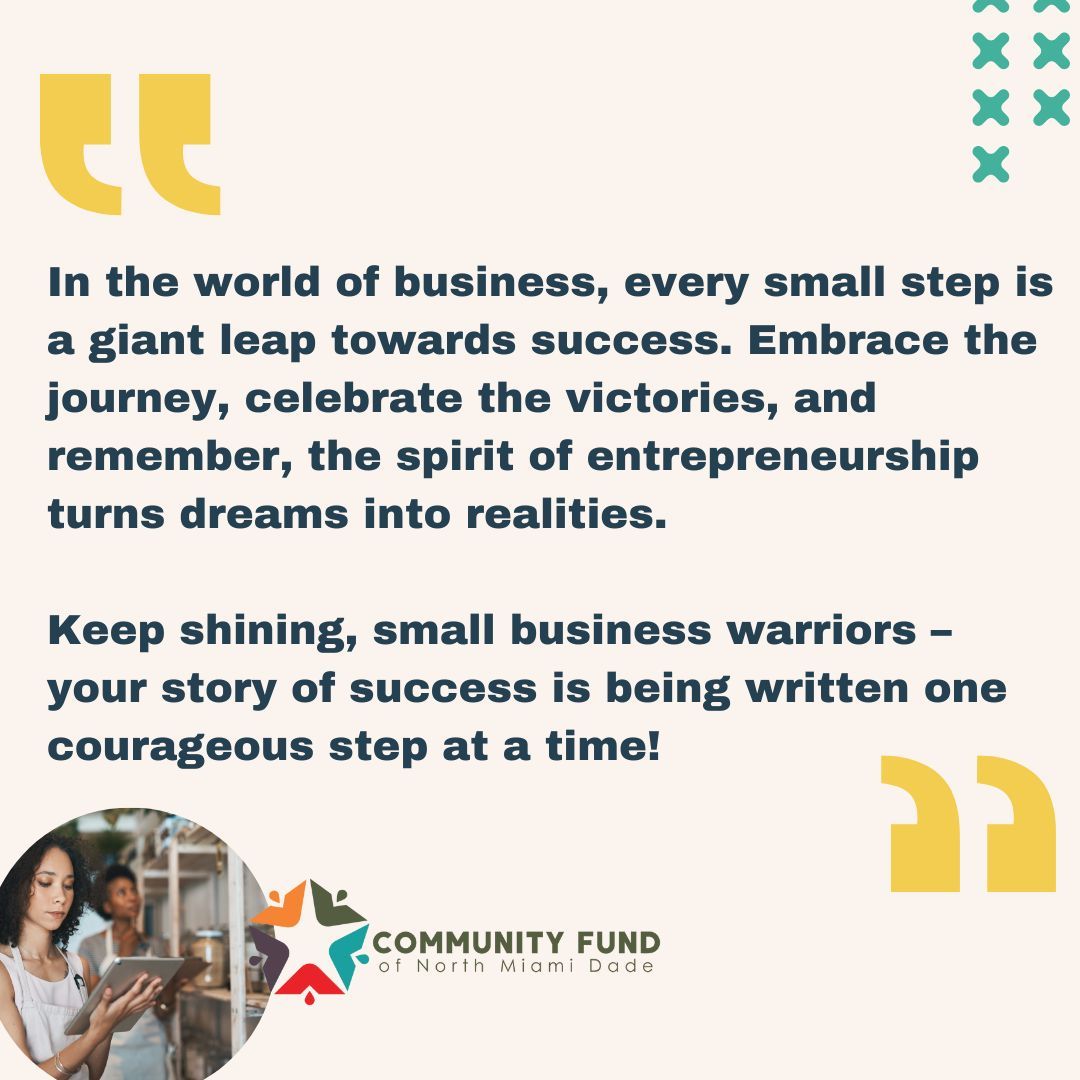TenNorthCommFnd's tweet photo. In the world of business, every small step is a giant leap towards success. Embrace the journey, and remember, the spirit of entrepreneurship turns dreams into realities.  your story of success is being written one courageous step at a time! 

💫 Community Champion https://t.co/QUDBlEveVN