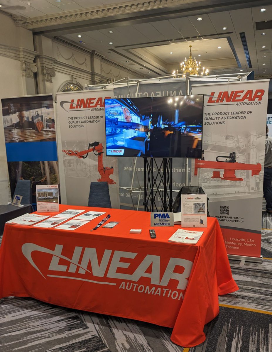 Today's your last chance to visit us at the PMA 2024 Metal Stamping Technology Conference here in Nashville, TN!

See you soon!

#linear #automation #metalstamping #nashville