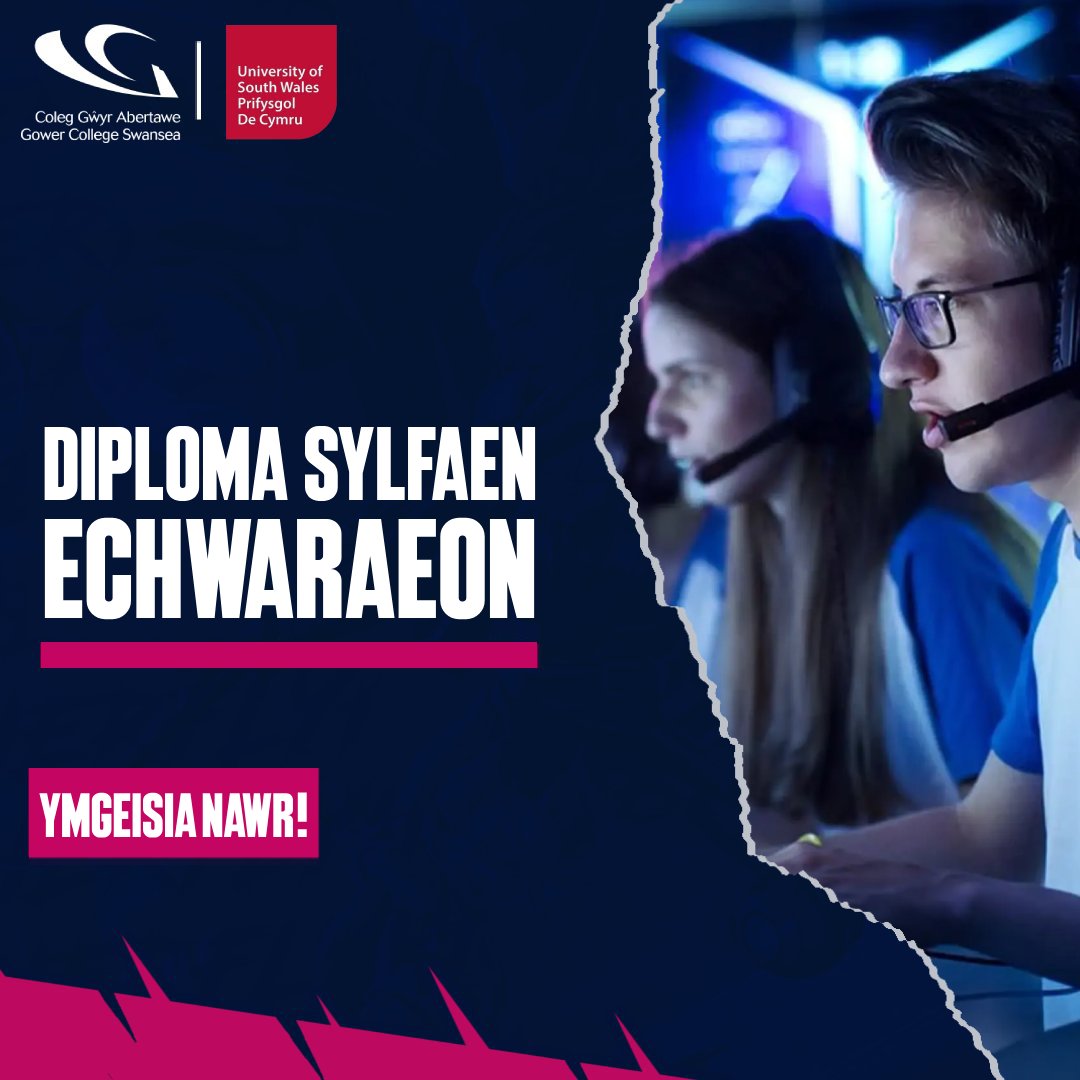 GowerCollegeSwa's tweet photo. ๐ฎ Newyddion cyffrous i chwaraewyr gemau!
๐ Archwilia fyd gemau fideo cystadleuol trwy ein Gradd Sylfaen mewn #Echwaraeon.
Dere i ennill y sgiliau i greu cynnwys effeithiol, datblygu gemau a llunio strategaethau.
Rhagor o wybodaeth ๐ https://t.co/K94RzpQygK
@gcs_owls https://t.co/J7tGUeTcON