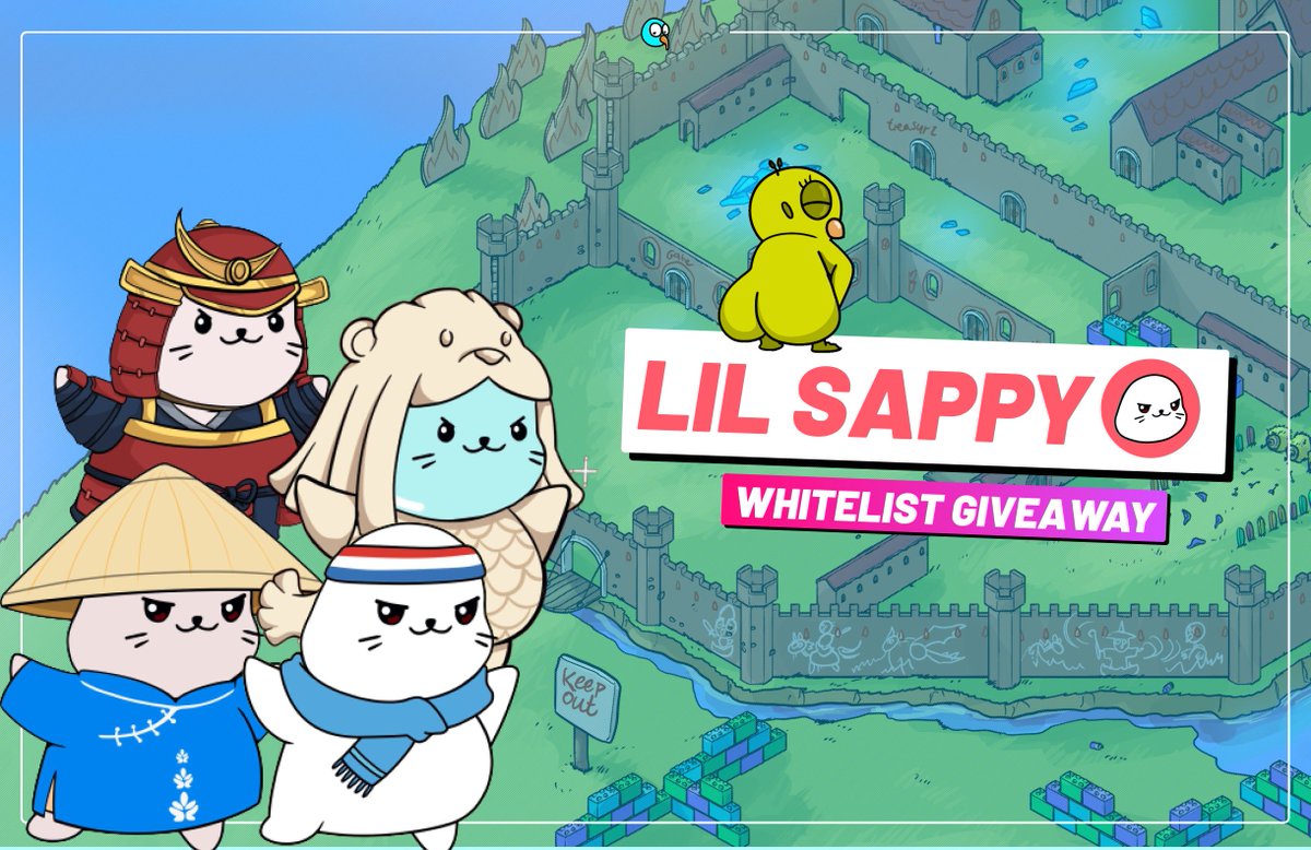 Some @LilSappys just showed up at Lil` Fort Derp 🏰🐣

We've got 2 WL spots to giveaway 🎁

TO ENTER:
🦭 Follow @DerpBirdsNFT @LilSappys and <a href="/the_ape_society/">The Ape Society</a>
🦭 Like &amp; Retweet

👀 BUT WAIT, we have 1 extra WL spot go giveaway. Keep reading to find out how to win 👇