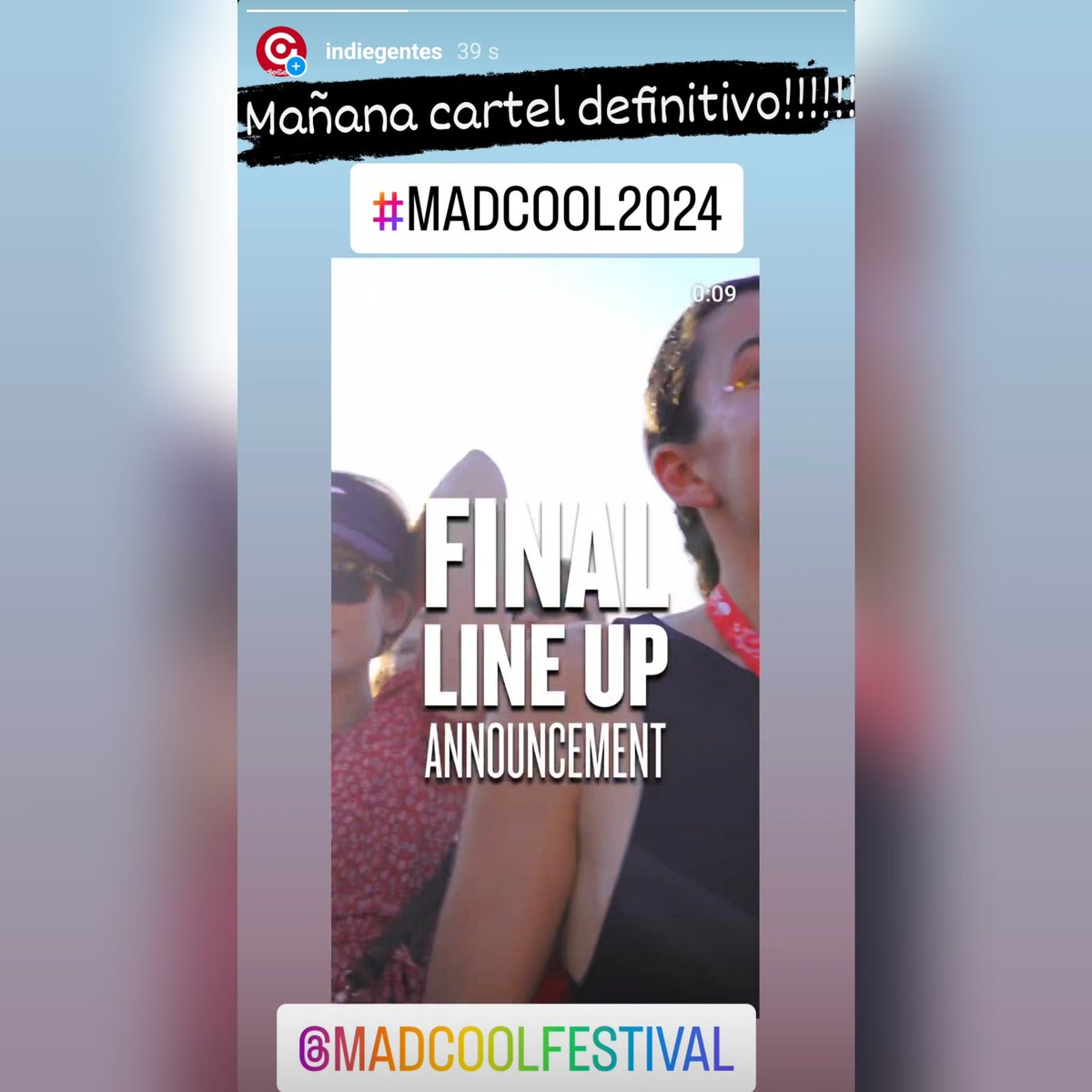 Mañana cartel definitivo!!!

Atentos a sus pantallas..... 😉

@madcoolfestival #madcool2024