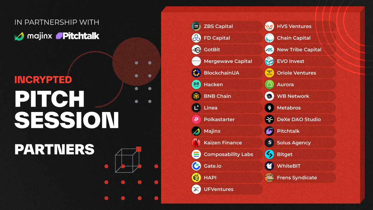 pitchtalk_com's tweet photo. β° Just 1 hour to go until the #IncryptedPitchSession begins!
A big thank you to all our incredible partners for making this happen. Your support and collaboration are the driving forces behind this exciting eventπ
Can't wait to see everyone on board and dive into innovative ideas and inspiring pitches! Let's make this a day to rememberπ
#PitchTalk