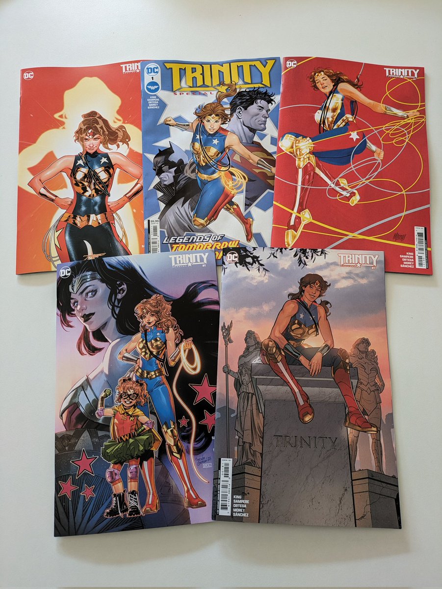 Comps day! TRINITY SPECIAL #1 These variants are too good... It's such a cool thing to see a character that you designed drawn by some of your favorite artists @TomKingTK @MitchGerads @BelenOrtega_ @JorgeJimenezArt @DocShaner