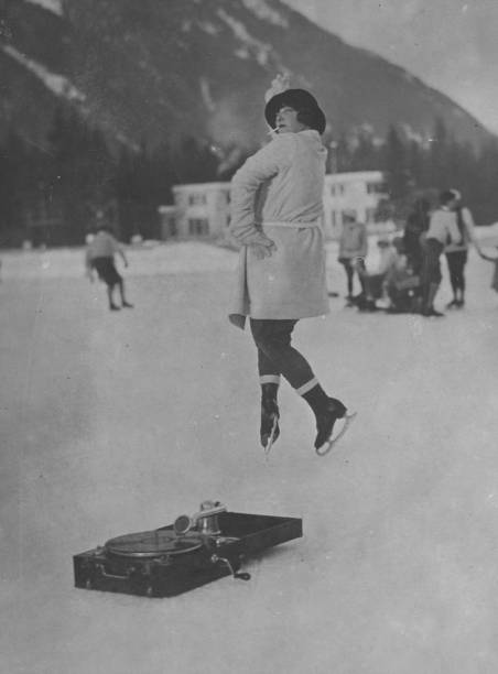 100YearsAgoNews's tweet photo. Jan. 24, 1924: Ice dancing to gramophone music in Chamonix, France, the venue where the first Winter Olympics are due to begin in two days. https://t.co/SDo6Im6jOp
