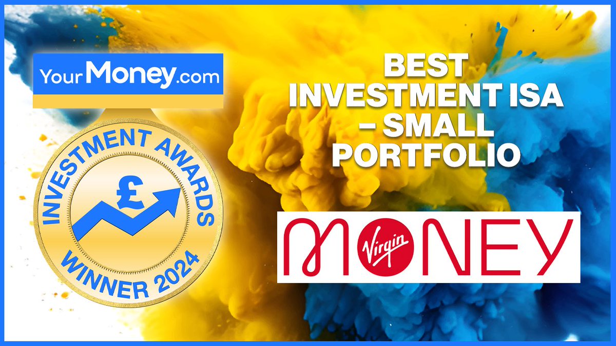 Congratulations to @VirginMoney for winning Best Investment ISA – Small Portfolio at the YourMoney.com Investment Awards 2024 #YMA2024