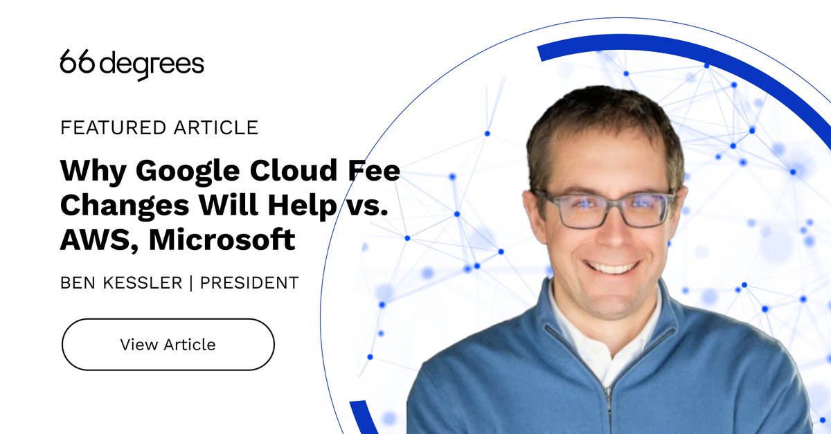 🗞️ NEWS: 66degrees President, Ben Kessler recently sat down with The Channel Co. to discuss 66degrees, AI, and <a href="/Google/">Google</a> Cloud.

Learn how 66degrees is transforming businesses by way of GenAI, Cloud Evolve Managed Services, and modern analytics solutions: buff.ly/3SeHDrl