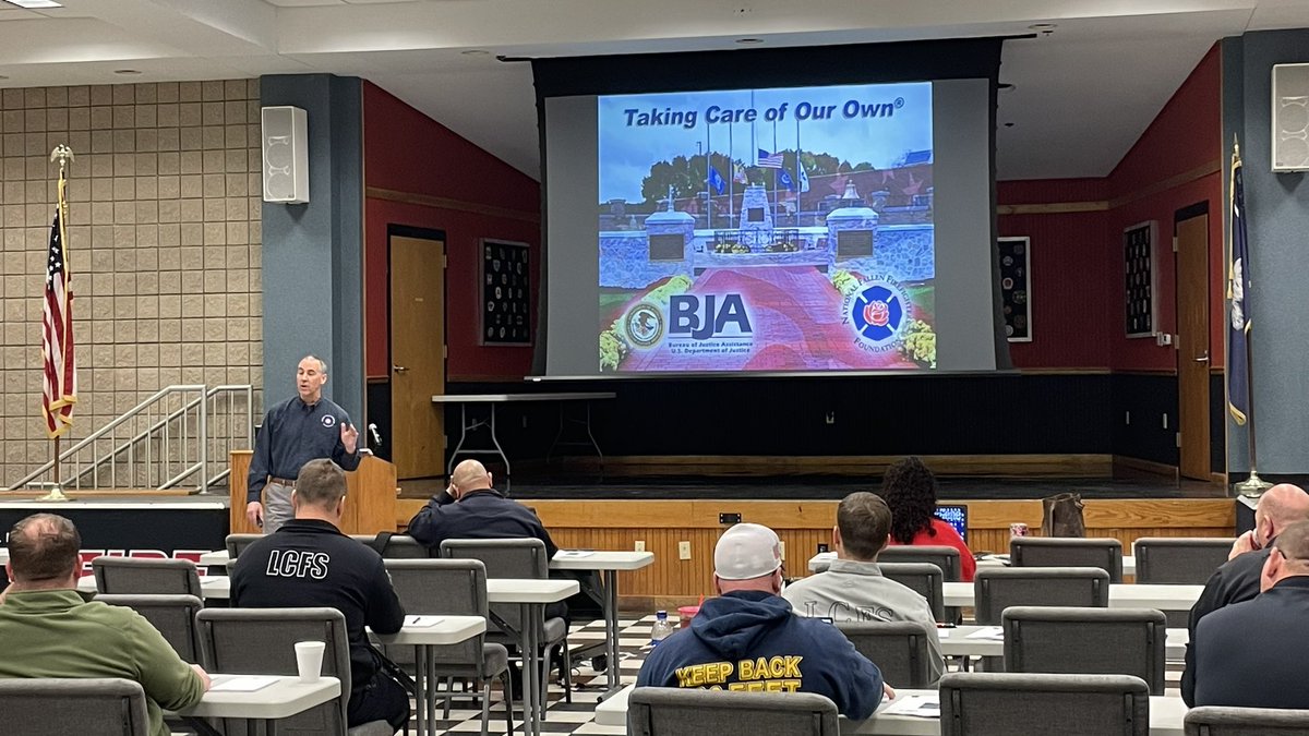 Glad to host @NFFF_News and @scfirefighters here on campus this week! Today the NFFF is presenting the “Taking Care of Our Own” program.