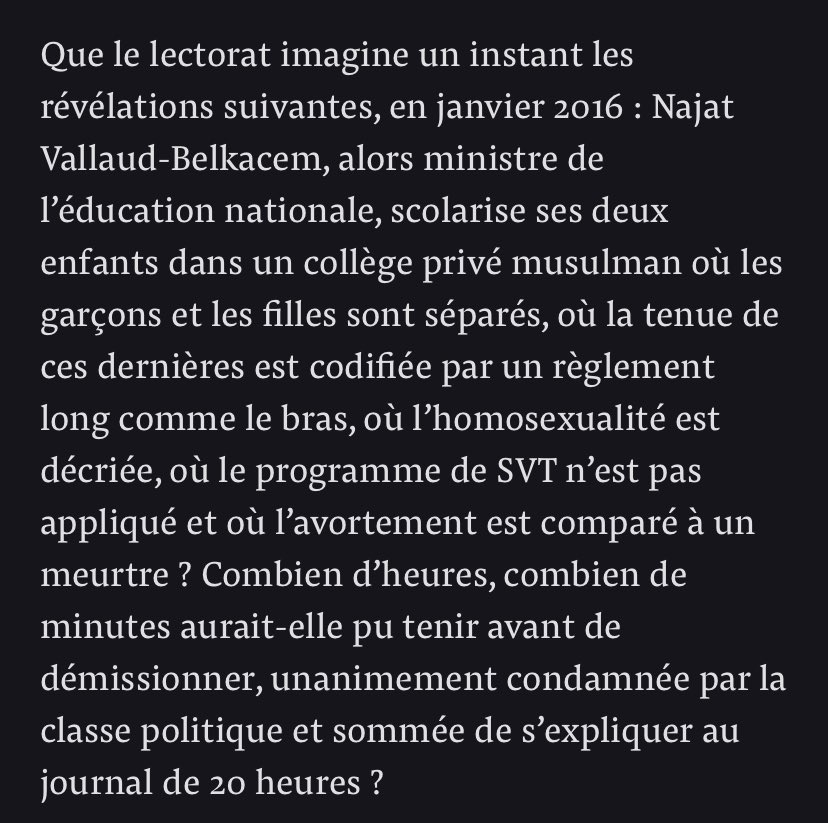 Imaginez un instant que l’affaire Oudéa-Castéra eût été l’affaire <a href="/najatvb/">Najat Vallaud-Belkacem</a>. 

Insupportable « deux poids deux mesures » dans la République.