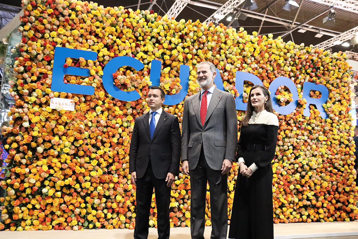 El presidente @DanielNoboaOK participó junto a los Reyes de España en la 44ª edición de la Feria Internacional de Turismo #FITUR2024. En esta edición 2024 Ecuador está presente como país socio, además de la presencia de la oferta turística de más de 130 países.

#ElNuevoEcuador
