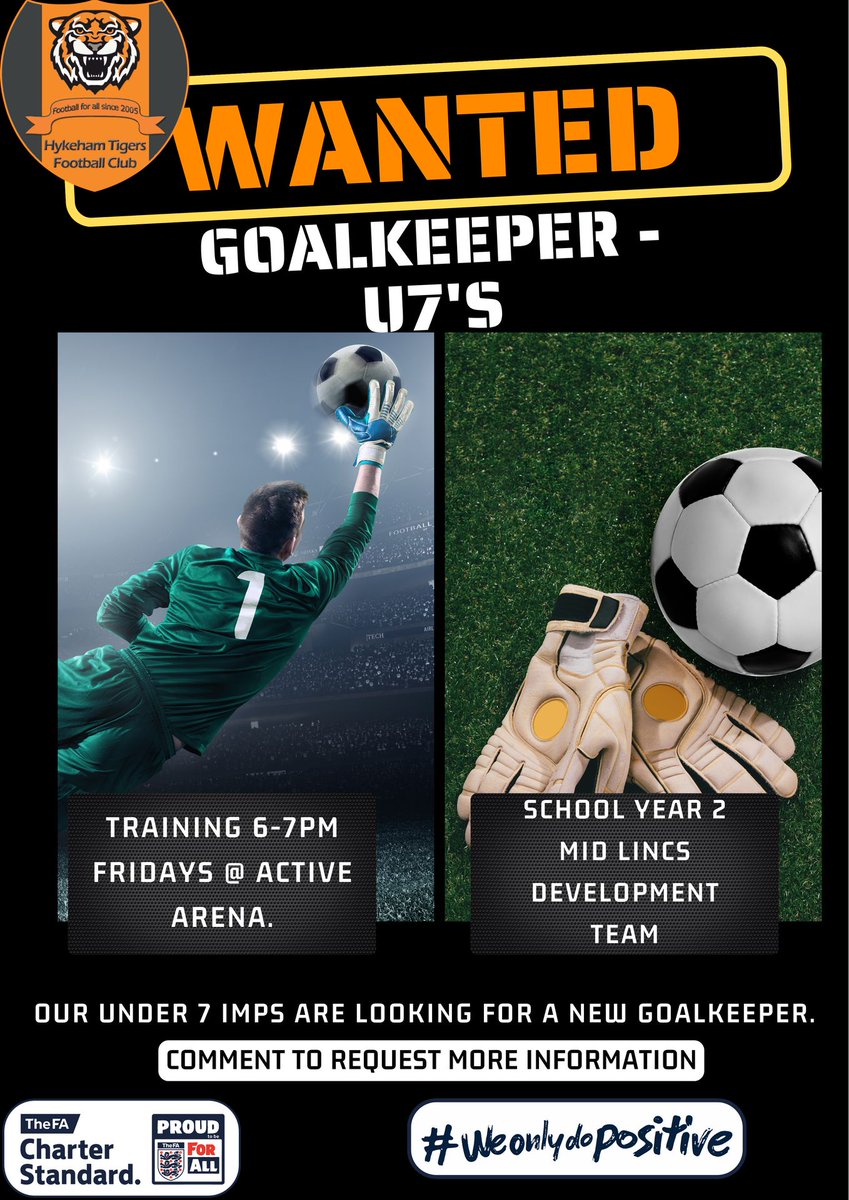 Our U-7 imps are looking for a goalkeeper... training on a Friday 6-7pm at active arena. The team currently plays development matches on a Sunday.
#grassroots #dontforgetyourgloves #number1