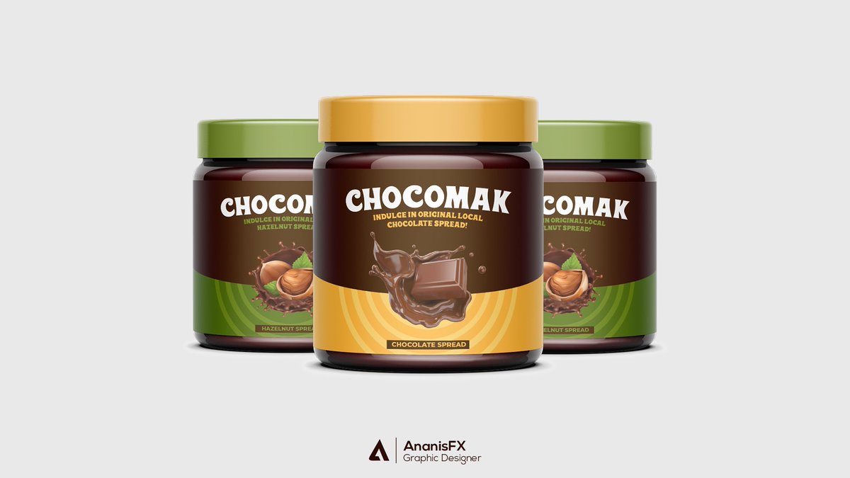 ananisfx's tweet photo. Packaging design done for Chocomak
Located in Lebanon 🇱🇧

Want yours? DM now!

#brandidentity #identitydesign #brandidentitydesign #graphicdesigning #designstudio #ananisfx #designinspiration #graphicdesign #bestofpackaging #packagingdesign #chocomak #chocolatespread https://t.co/8ZAVQw2og1