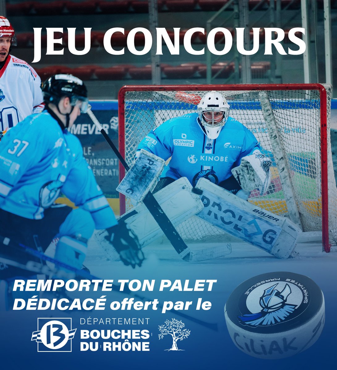 Le <a href="/departement13/">Département des Bouches-du-Rhône</a> vous offre 20 palets dédicacés par notre gardien Marek Ciliak et notre attaquant Fabien Colotti ! 😍

20 palets = 20 gagnants ! 👊

Pour participer : 

Rt + follow <a href="/SpartsMarseille/">Spartiates de Marseille</a> et <a href="/departement13/">Département des Bouches-du-Rhône</a>

Bonne chance à tous ! 🍀

Tirage au sort vendredi à 12h00 ! 🙌