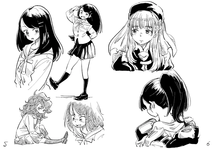 モノクロイラスト😀