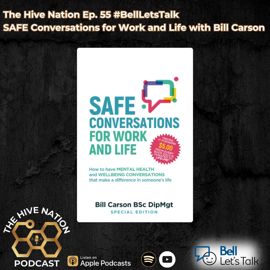 TheHiveNet01's tweet image. The Hive Nation Ep. 55 #bellletstalk 
SAFE Conversations for Work and Life with Bill Carson

Full episode now available on all platforms #BellLetsTalkDay

youtu.be/qVzlzER7iXA 
thehivenationpodcast.captivate.fm/listen
