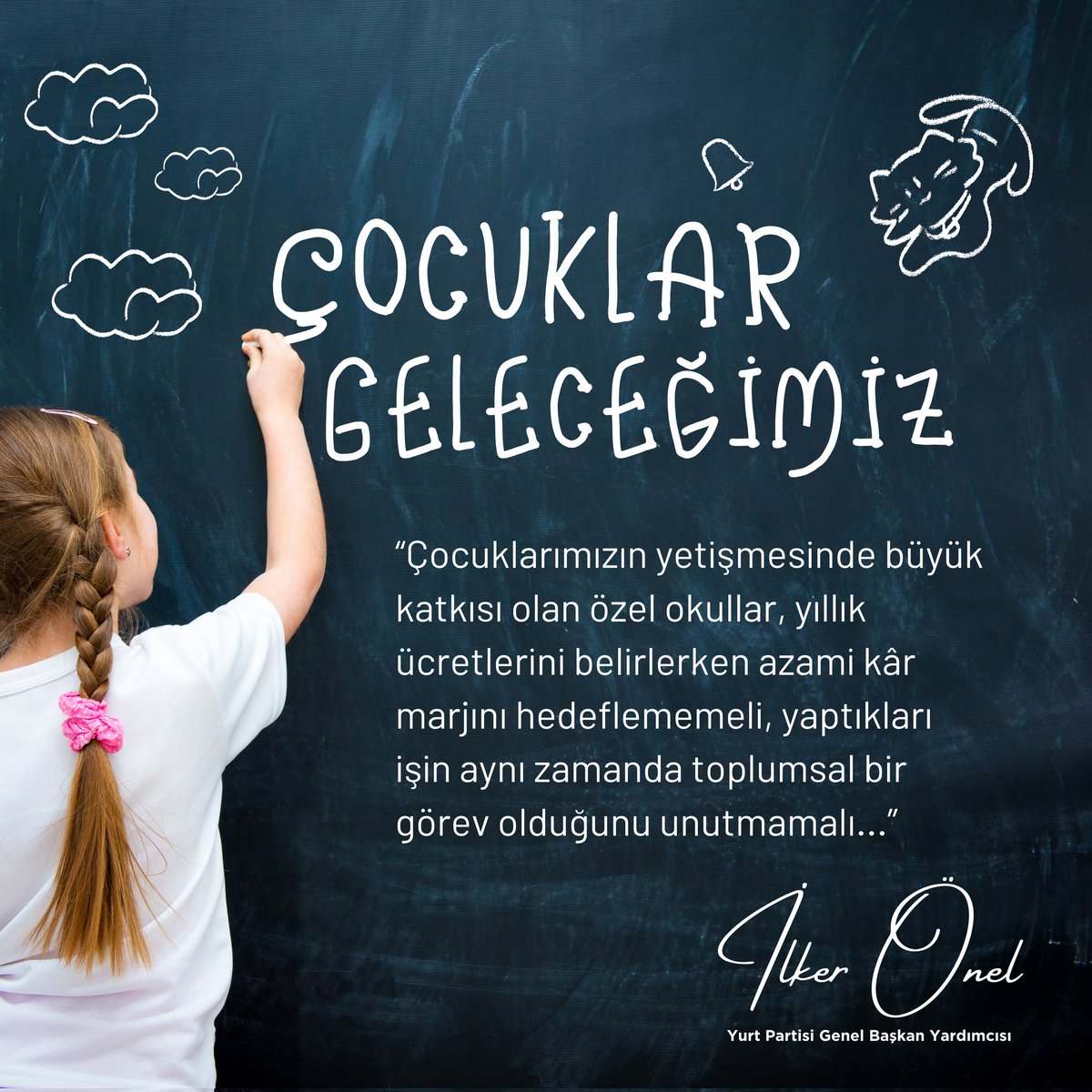 “Çocuklarımızın yetişmesinde büyük katkısı olan #özelokullar, yıllık ücretlerini belirlerken azami kâr marjını hedeflememeli, yaptıkları işin aynı zamanda toplumsal bir görev olduğunu unutmamalı...”