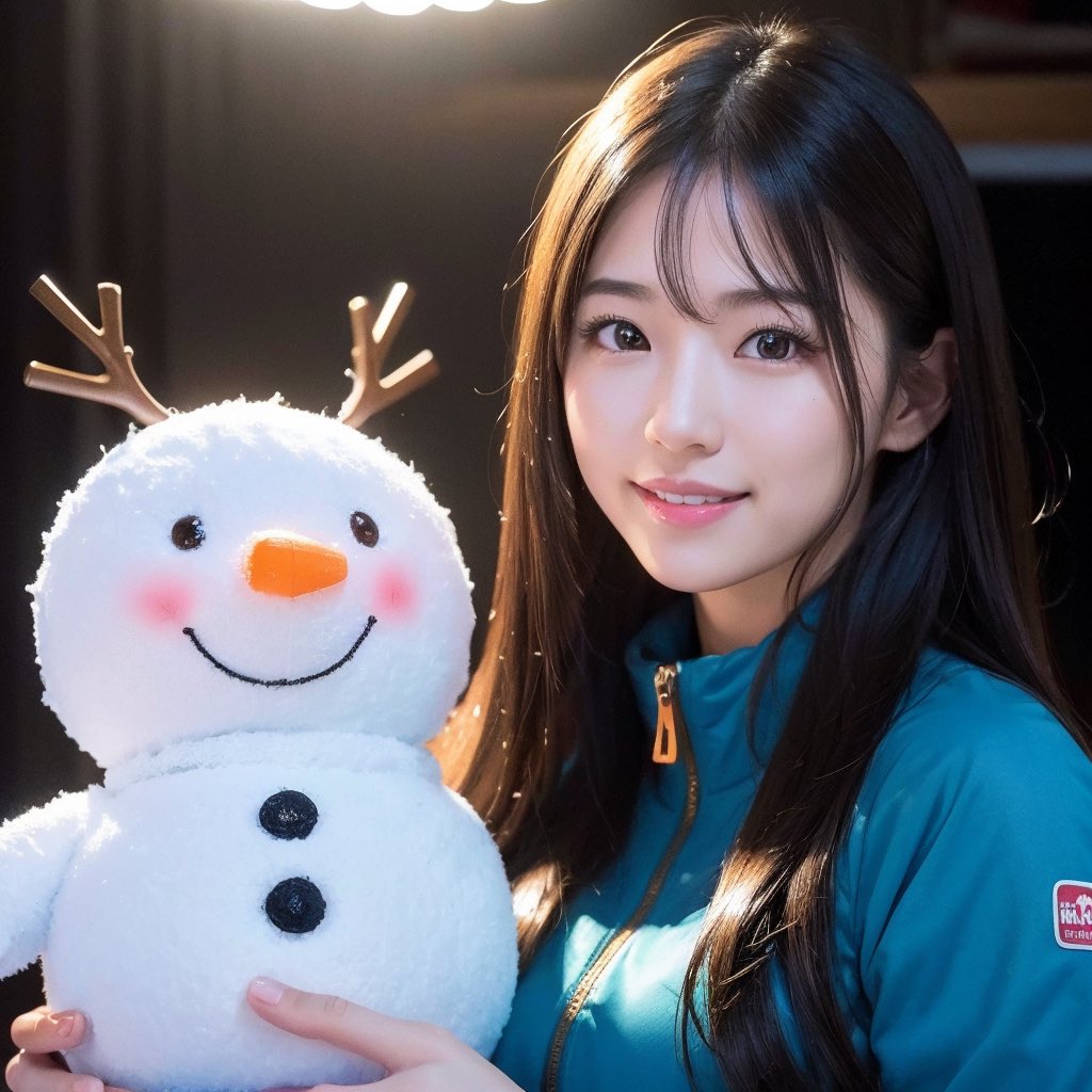 大雪だね！雪だるまつくったよ⛄️

It's heavy snow! I made a snowman⛄️

#aiart #ai美女 #雪だるま