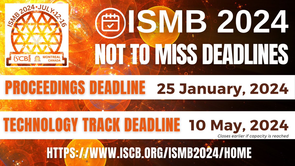 iscb's tweet image. Start this Wednesday off right - Get those #ISMB2024 Proceedings Submissions in before the 25 Jan deadline!
iscb.org/ismb2024/submi…

#Proceedings #Submissions
