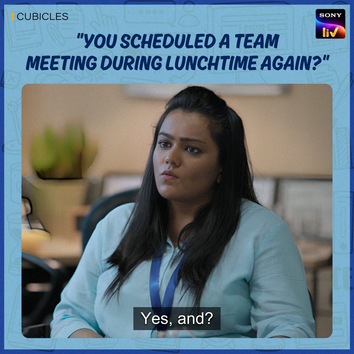 SonyLIVIntl's tweet image. Slaying doubts with a side of sass. 🤷🏽‍♀️💁🏽

#YesAnd #Gullak #Cubicles #GirlsHostel #CollegeRomance