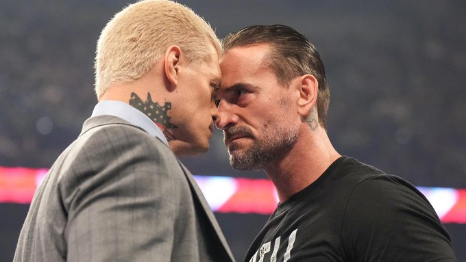 WrestleFeatures's tweet photo. New report from Sports Illustrated:

"Multiple sources close to WWE Head of Creative Paul “Triple H” Levesque have indicated that [Cody] Rhodes will not headline this year’s event, nor will he “finish his story” at WrestleMania. But there is still a new chapter to write with a marquee matchup to be had… against CM Punk..."

WHAT?!
