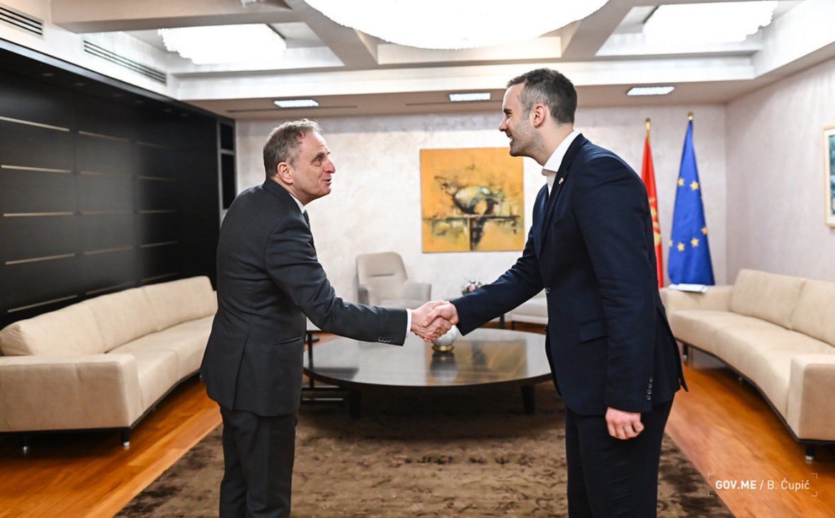 Dutch Embassy in Serbia and in Montenegro (@nlinbelgrade) on Twitter photo Prime Minister <a href="/MickeySpajic/">Milojko Spajić</a> expressed strong determination to addressing Montenegro’s current challenges, in introduction meeting with ambassador <a href="/JoostReintjes/">Joost Reintjes</a>. Looking forward to seeing impact of first positive steps, and next reforms #EUaccession #RuleofLaw Prime Minister <a href="/MickeySpajic/">Milojko Spajić</a> expressed strong determination to addressing Montenegro’s current challenges, in introduction meeting with ambassador <a href="/JoostReintjes/">Joost Reintjes</a>. Looking forward to seeing impact of first positive steps, and next reforms #EUaccession #RuleofLaw