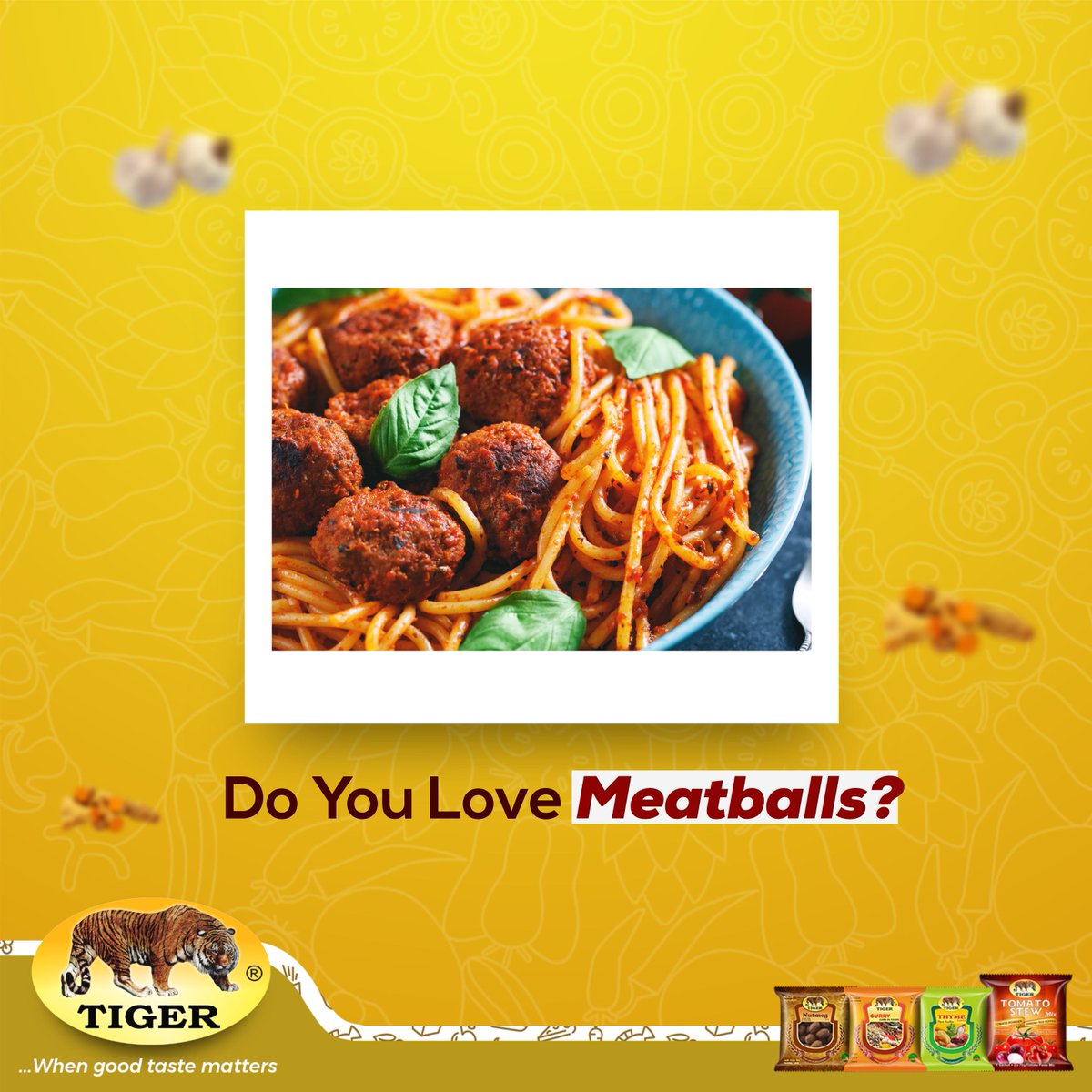 Are you team 'Meatball lover' or 'Not My Thing'? 
Drop a comment 

#TigerSpices #WhenGoodTasteMatters #Spices #Herbs #HerbsAndSpices