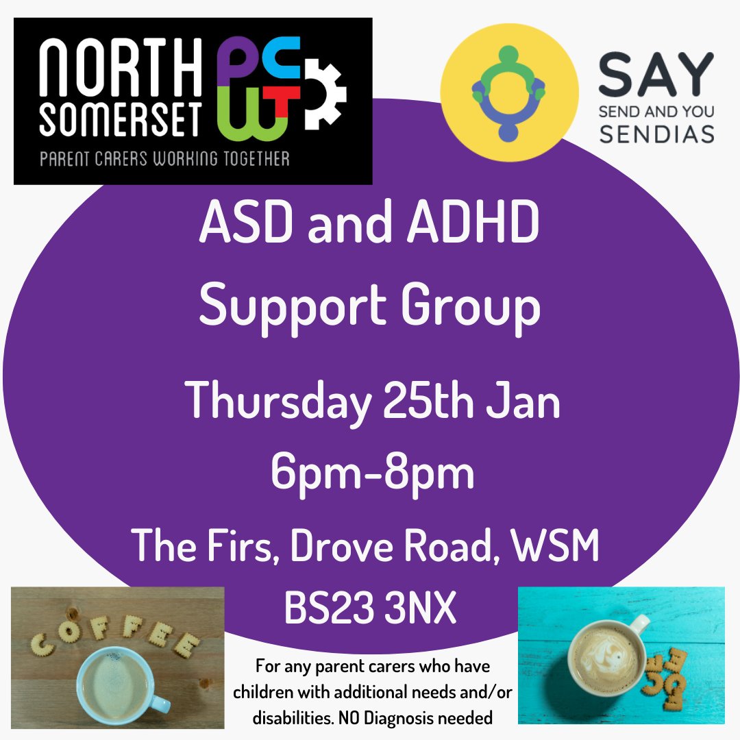 Fancy a hot cuppa away from the cold tomorrow?🥶
Come and join us for a chat, you can access signposting and support too 💖
We are also joined by the fab SEND and You - SAY. They are the local Special Educational Needs and Disability Information Advice and Support service⭐